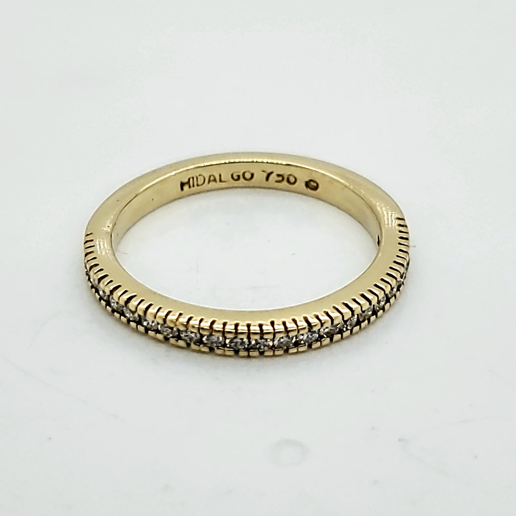 Hidalgo 18kt Yellow Gold and Diamond Wedding Band