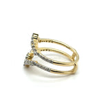 14kt Yellow Gold 0.62 Carat Total Weight Diamond Ring Guard Wrap