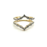 14kt Yellow Gold 0.62 Carat Total Weight Diamond Ring Guard Wrap