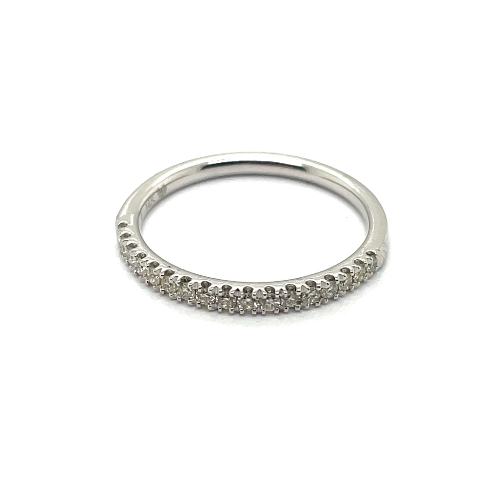 0.35 Ctw14Kt White Gold Diamond Stackable Wedding Band