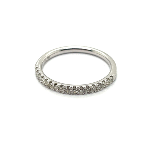 0.35 Ctw14Kt White Gold Diamond Stackable Wedding Band