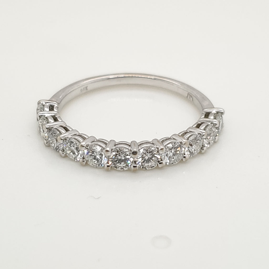 14kt White Gold and Diamond Wedding Band