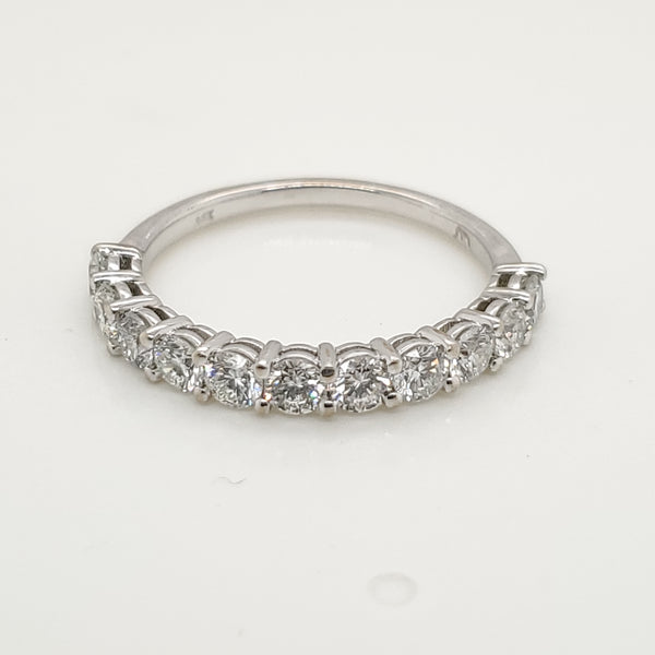 14kt White Gold and Diamond Wedding Band