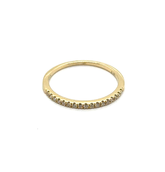 0.12 Ctw 14Kt Yellow Gold Diamond Stack Band