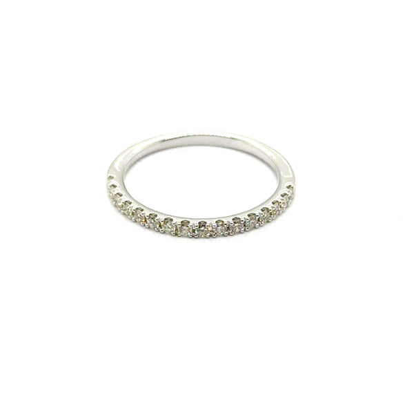 0.25 Ctw 14Kt White Gold Diamond Stackable Wedding Band