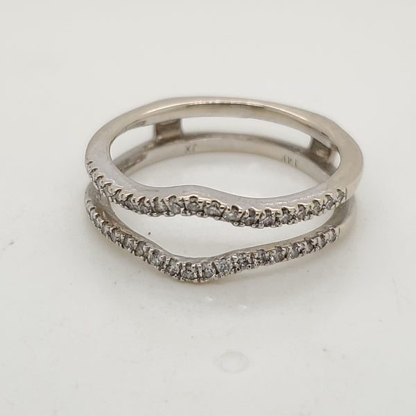 14kt White Gold and Diamond Ring Guard