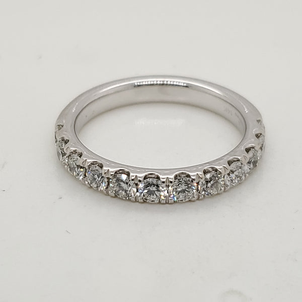 14kt White Gold and Diamond Wedding Band
