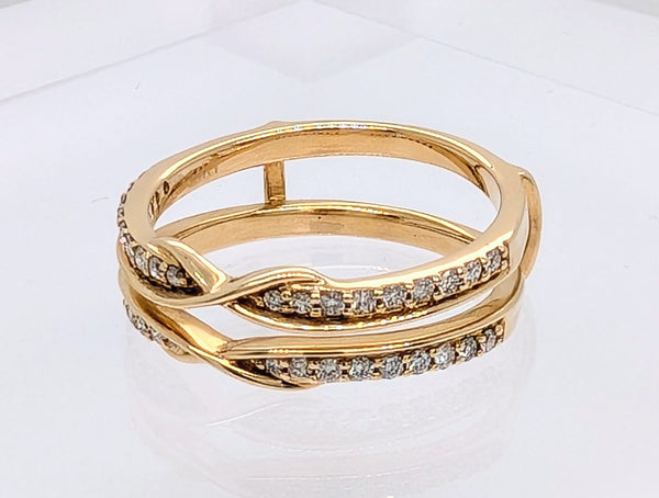 14K Yellow Gold 0.30ctw Infinity Motif Ring Guard