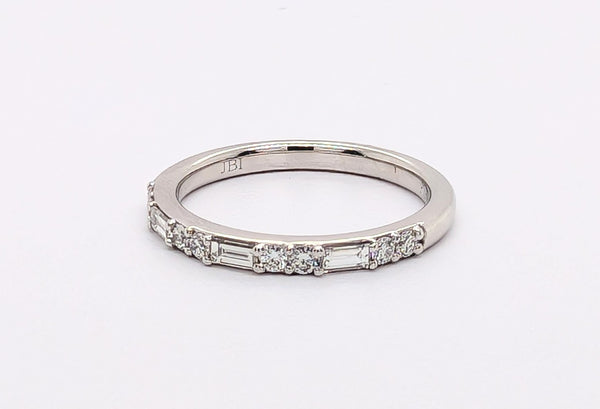 Platinum Diamond Alternating Shape Band