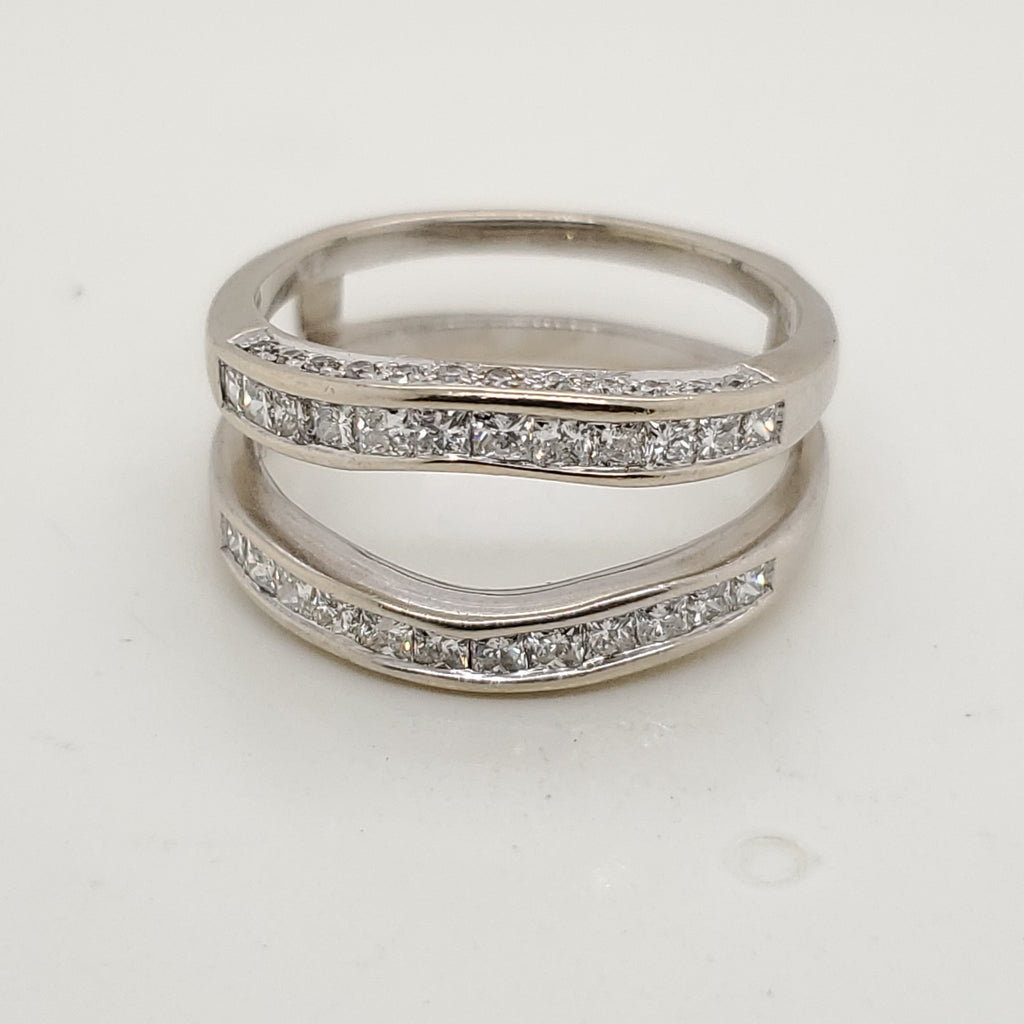 14kt White Gold and Diamond Ring Guard