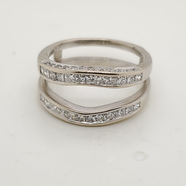 14kt White Gold and Diamond Ring Guard