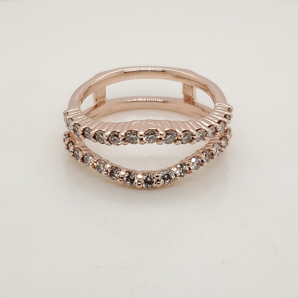 14kt Rose Gold and Diamond Ring Guard