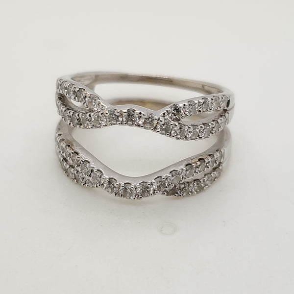 14kt White Gold and Diamond Ring Guard