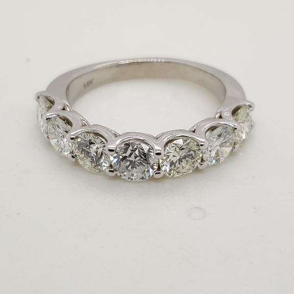 14kt White Gold and Diamond Wedding Band