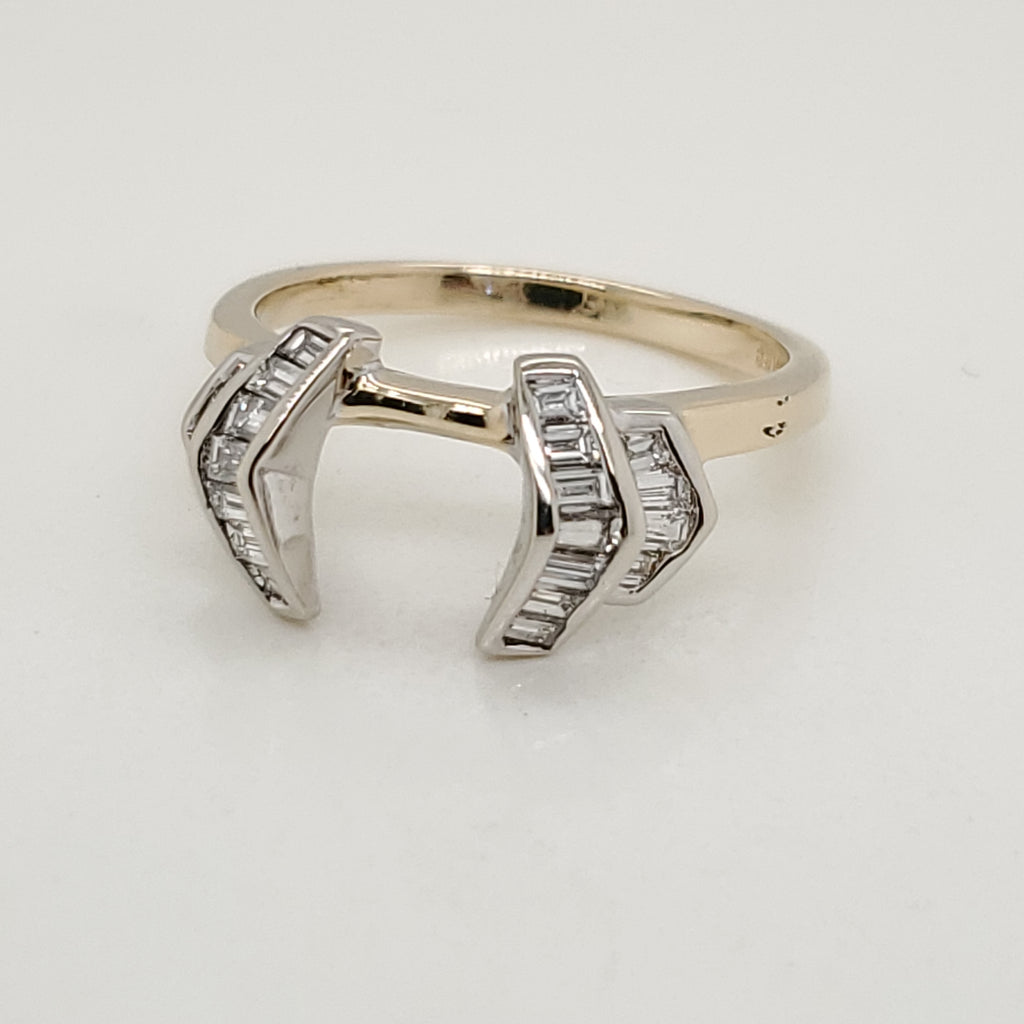 14kt Yellow Gold Diamond Ring Guard
