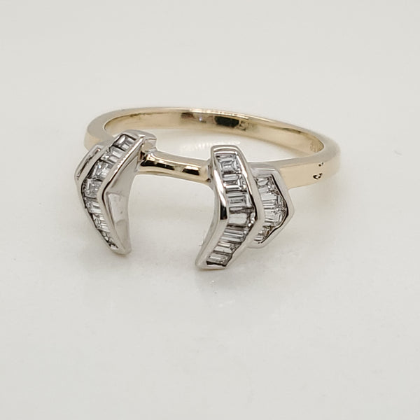 14kt Yellow Gold Diamond Ring Guard