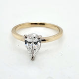 14Kt Gold 1.02 Carat Pear Shape Diamond Solitaire Engagement Ring