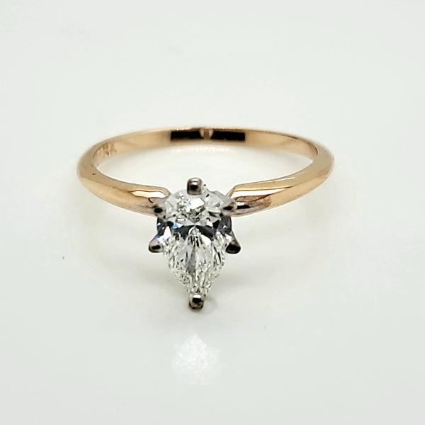 .83 Carat Weight Pear Shaped Diamond Engagement Ring
