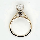 14Kt Yellow Gold 1.38 Carat Pear Shape Diamond Solitaire Engagement Ring