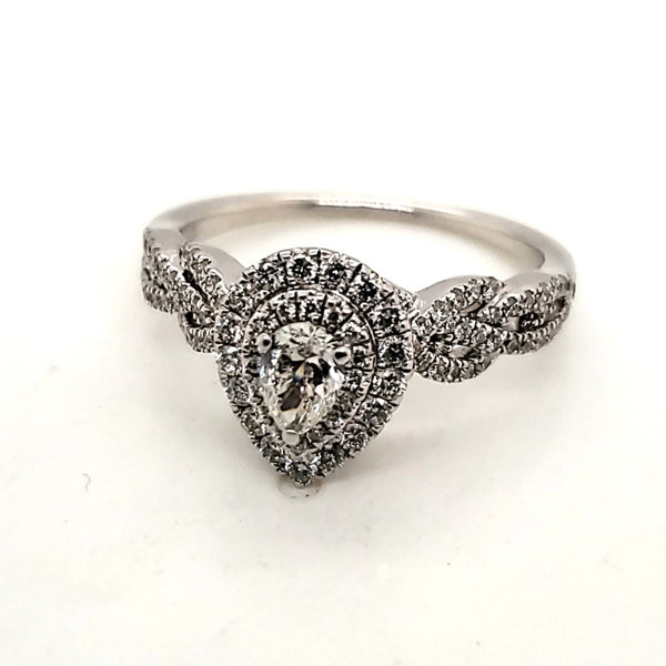 14kt White Gold .30 Carat Pear Shaped Diamond Engagement Ring