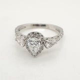 14kt White Gold Pear Shaped Diamond Wedding Set