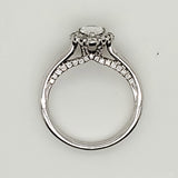 14kt White Gold .54 Carat Pear Shaped Diamond Engagement Ring