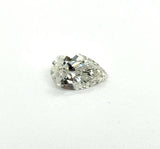 2.29 Ctw 14kt White Gold Pear Shape and Round Diamond Engagement Ring