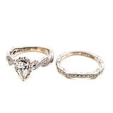 Neil Lane 14kt White Gold .50 Carat Pear Shaped Diamond Wedding Set