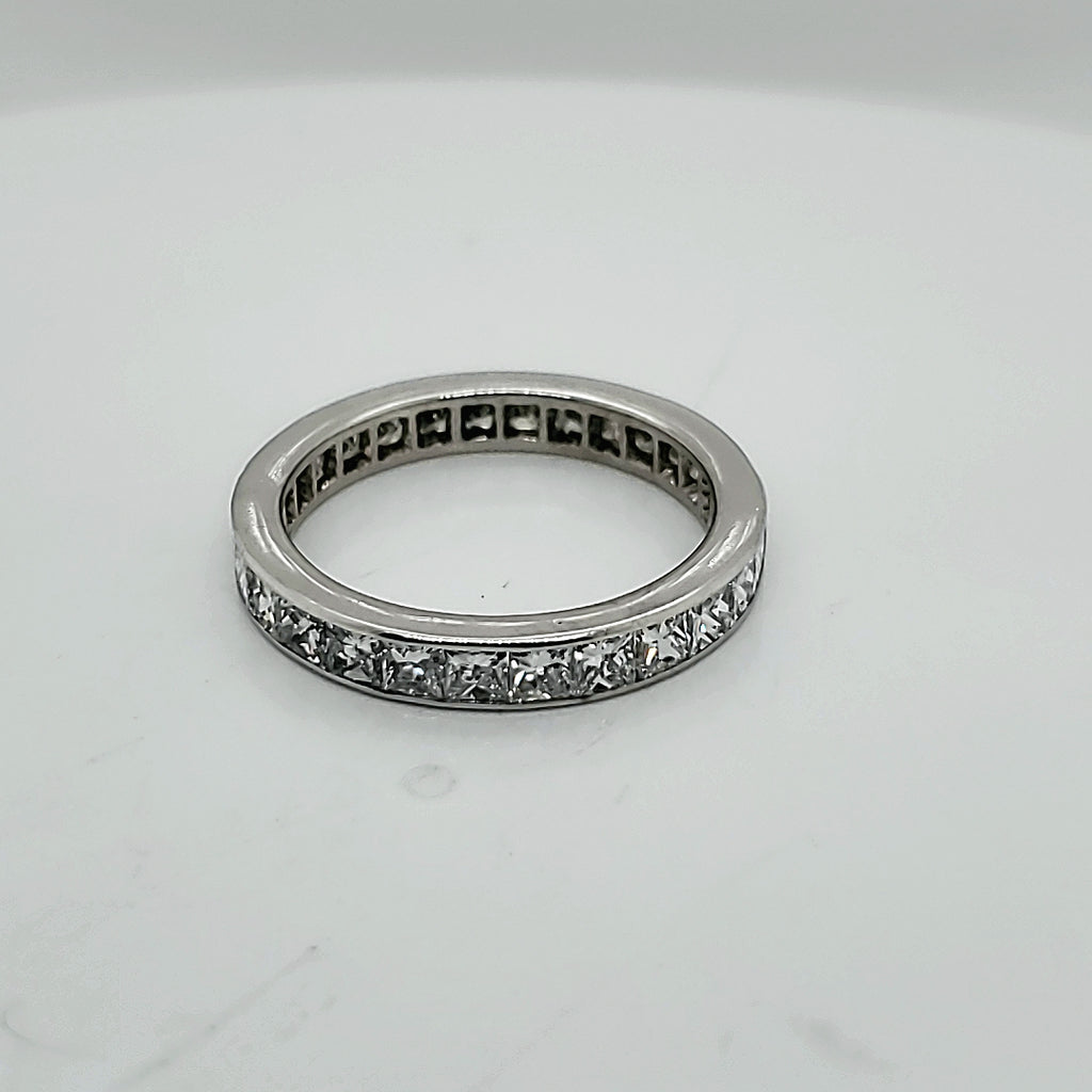 Platinum Princess Cut Diamond Eternity Band