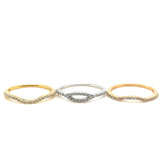 18kt tri-color diamond bands.