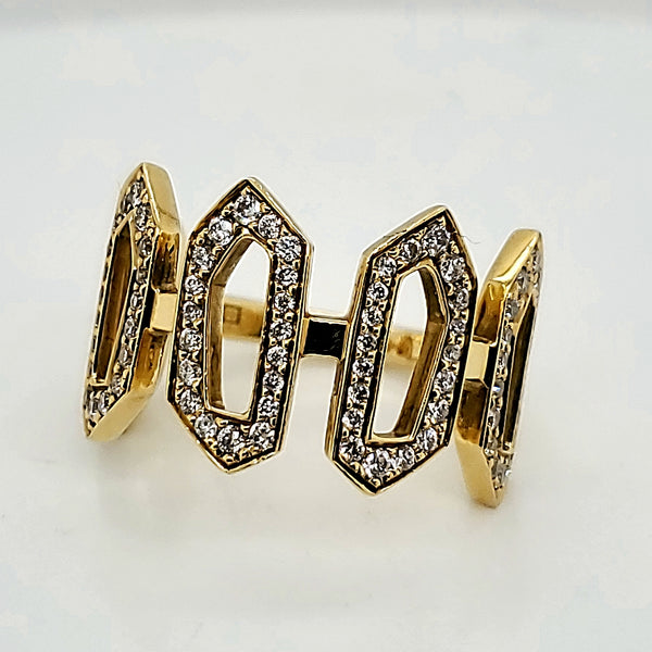 18kt yellow Gold and Diamond Ring