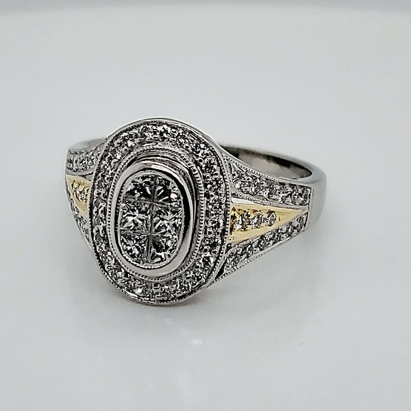 Simon G Platinum & 18kt Yellow Gold Diamond Ring