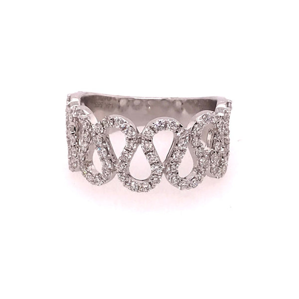 White Gold Ladies Diamond Fashion Ring