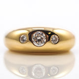 Pre - Owned Vintage Cartier 18Kt Yellow Gold And Diamond Gypsy Ring