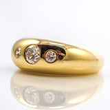 Pre - Owned Vintage Cartier 18Kt Yellow Gold And Diamond Gypsy Ring