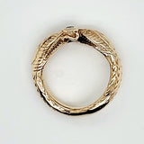 Vintage 14kt Yellow Gold and Diamond Double Headed Snake Ring