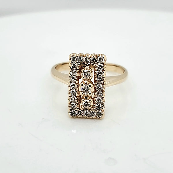 14Kt Yellow Gold Diamond Ring