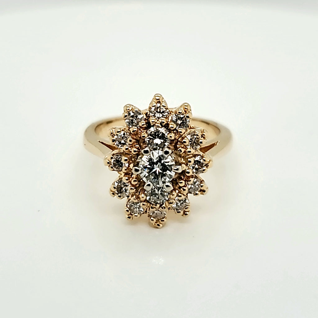 14kt Yellow Gold and Diamond Ring