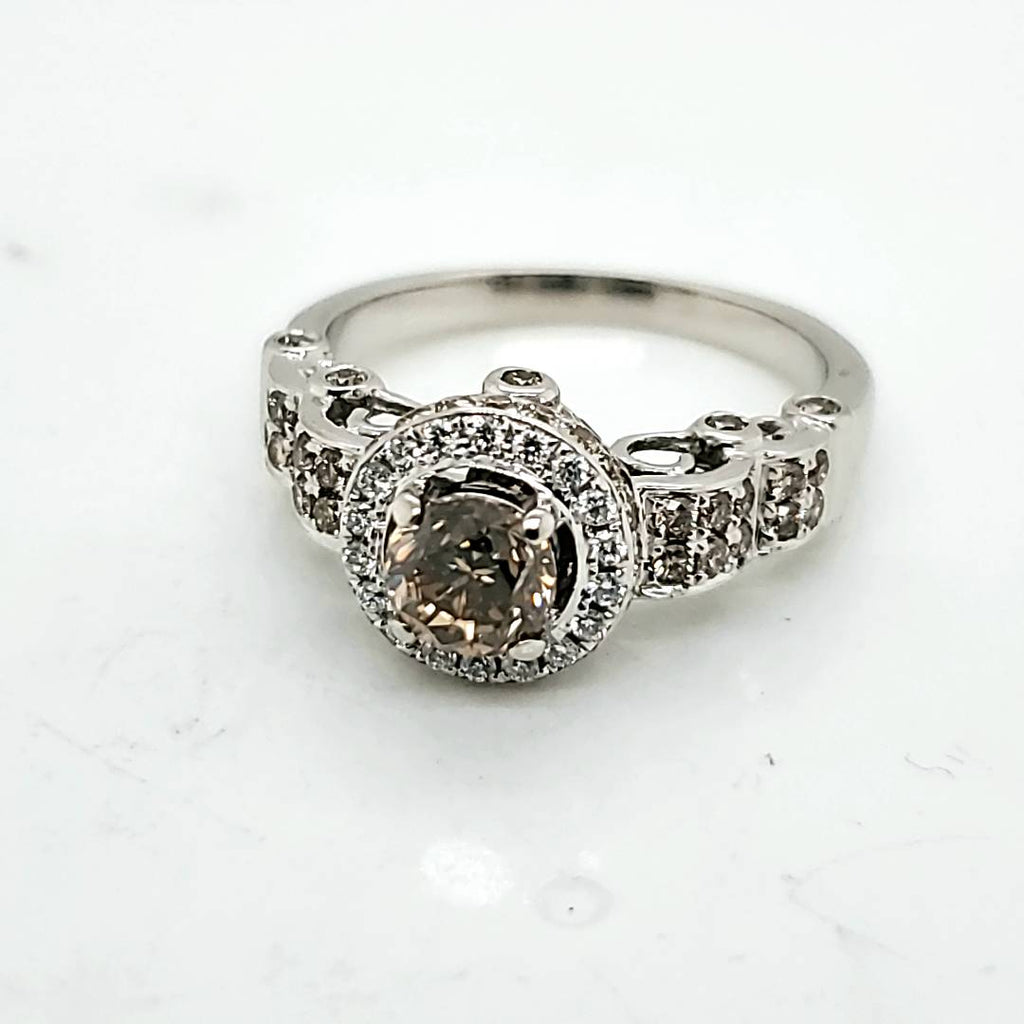 LeVian White and Cognac Colored Diamond Ring