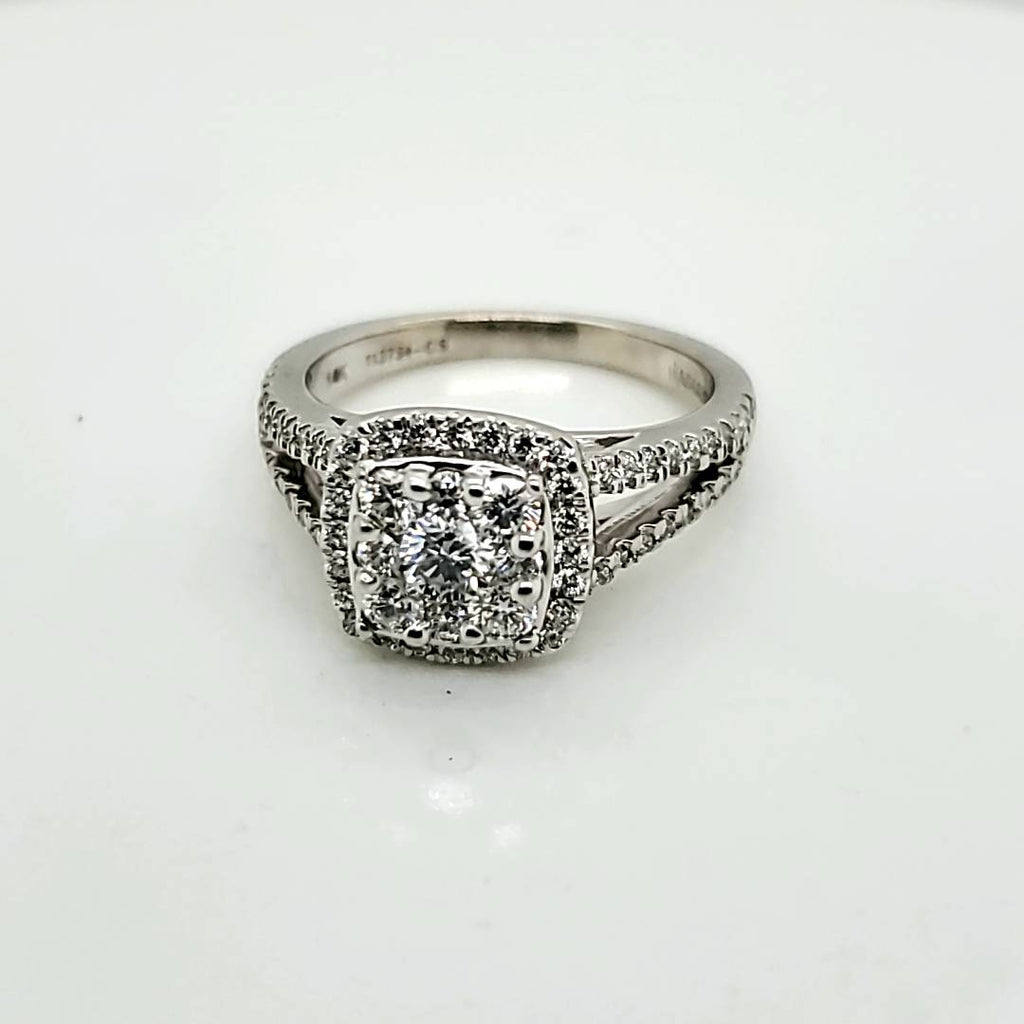 14kt White Gold and Diamond Ring