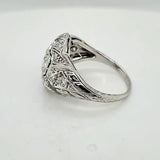 Art Deco Platinum Filigree Diamond Ring