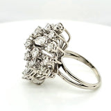 Vintage Platinum and Diamond Cocktail Ring