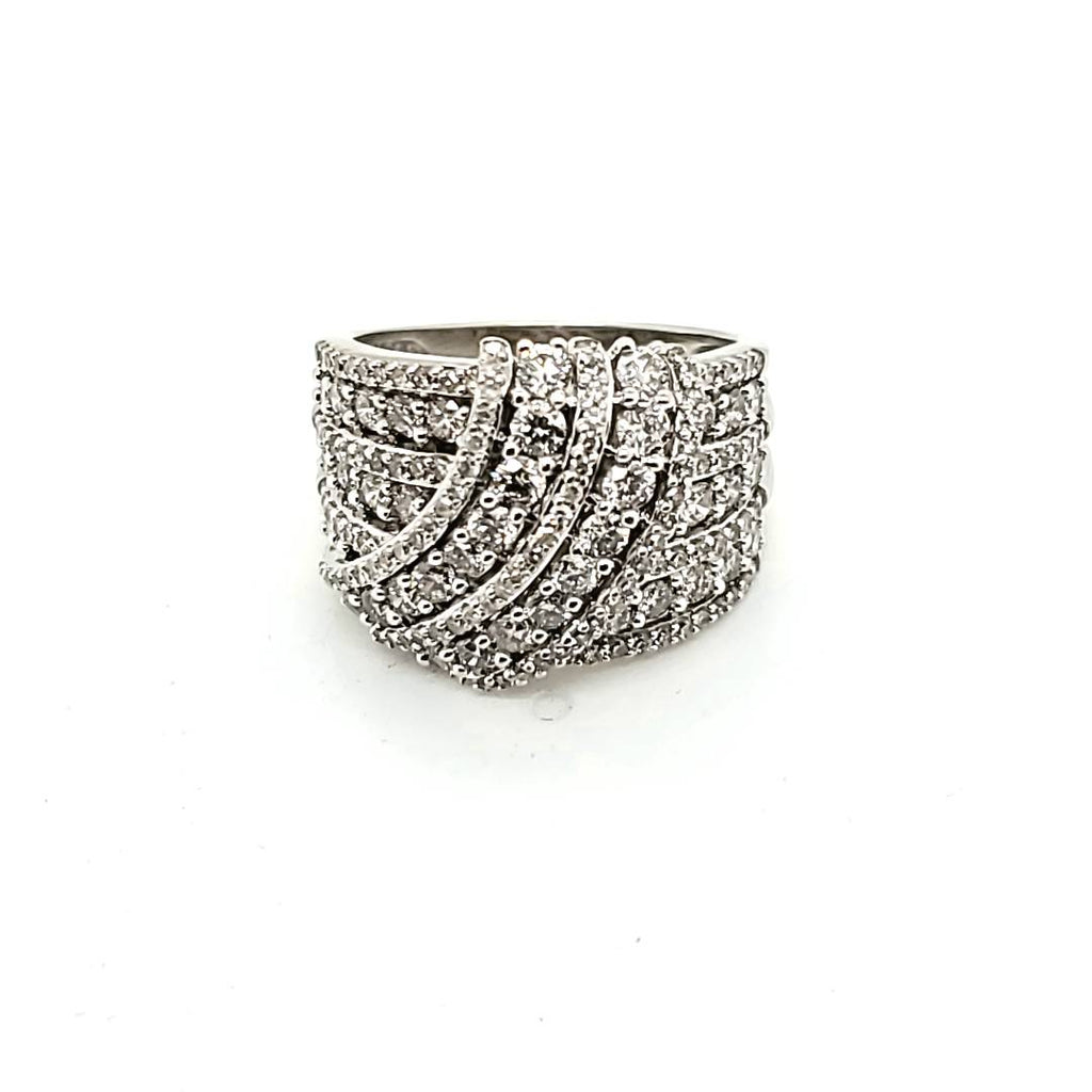 10kt White Gold 3.00 Carat Total Weight Diamond Ring