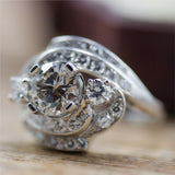 Vintage Platinum 1.31 Carat Round Diamond Ring