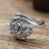 Vintage Platinum 1.31 Carat Round Diamond Ring