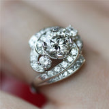 Vintage Platinum 1.31 Carat Round Diamond Ring