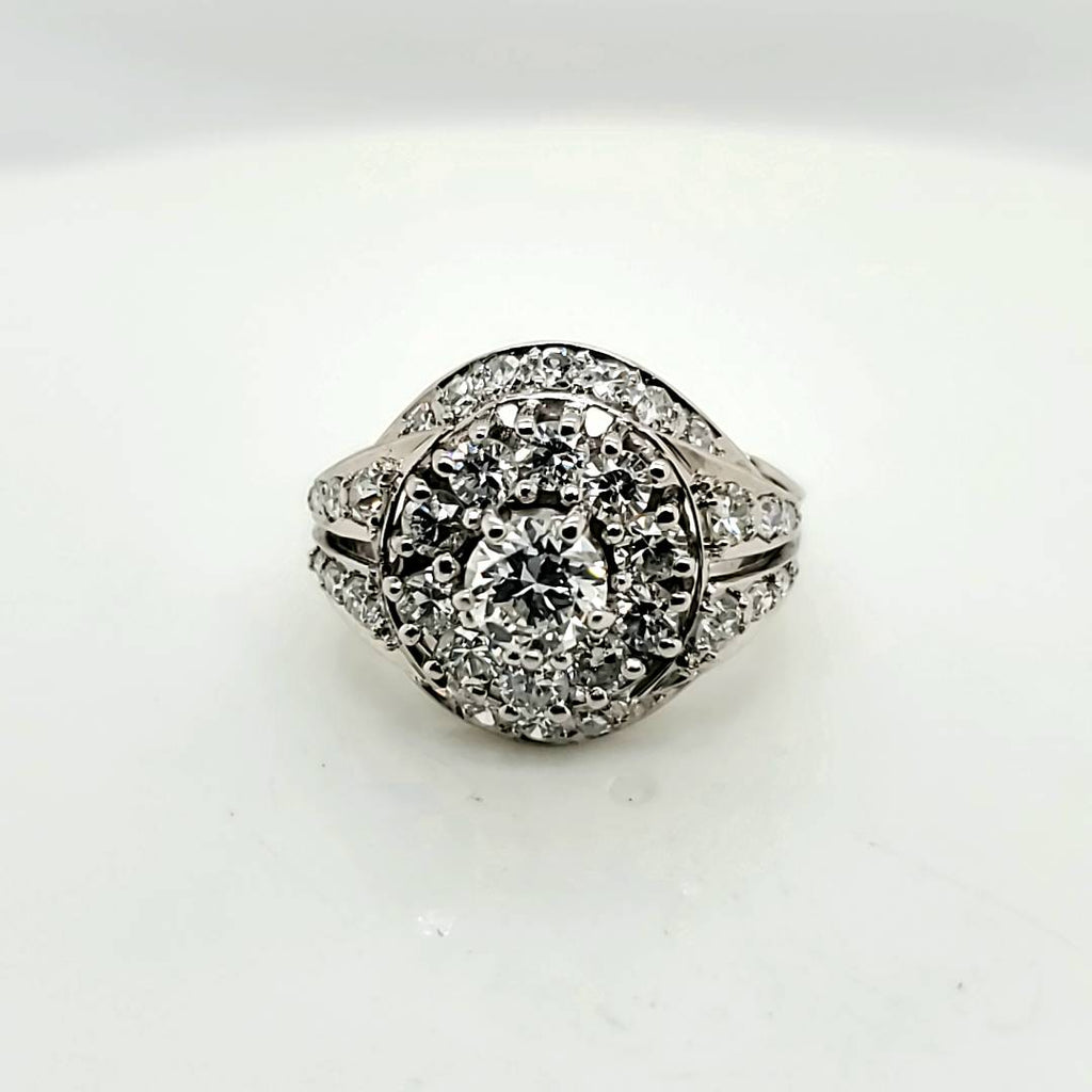 Vintage Platinum And Diamond Ring