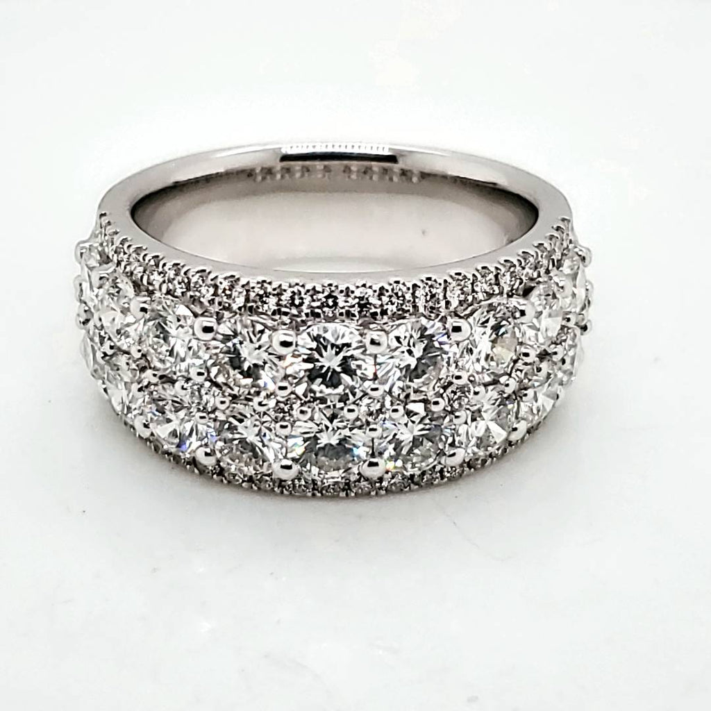 Platinum 10mm Wide Diamond Band