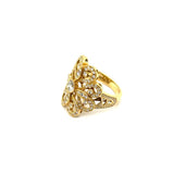 18kt Yellow Gold 1.02Ctw Diamond Milgrain Fashion Ring