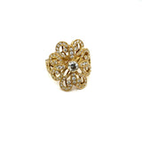 18kt Yellow Gold 1.02Ctw Diamond Milgrain Fashion Ring